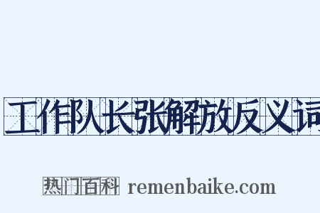 工作队长张解放反义词是什么意思的图片